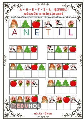 A -N - E - T - İ - L ŞİFRELİ SÖZCÜK ETKİNLİĞİ