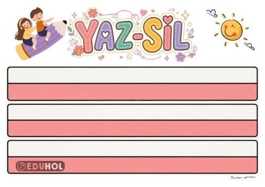 Yaz Sil Güzel Yazı Kağıdı