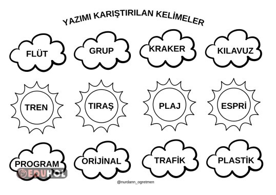 YAZIMI KARIŞTIRILAN KELİMELER DEFTER