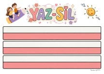 Yaz Sil Güzel Yazı Kağıdı
