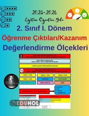 2. Sınıf 1. Dönem Tüm Dersler Gelişim Düzeyleri Değerlendirme Ölçeği