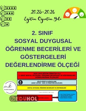 2. SINIF SOSYAL DUYGUSAL ÖĞRENME BECERİLERİ VE GÖSTERGELERİ DEĞERLENDİRME ÖLÇEĞİ