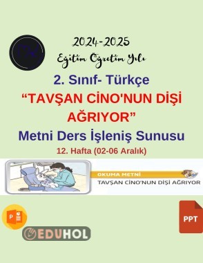 2. Sınıf Tavşan Cino'nun Dişi Ağrıyor Metni Ders İşleniş Sunusu