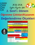 2. Sınıf 1. Dönem Tüm Dersler Gelişim Düzeyleri Değerlendirme Ölçeği