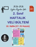 2. Sınıf Haftalık Veli Bülteni 10. Hafta (17-21 Kasım)