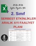 2. Sınıf Serbest Etkinlikler Dersi Aralık Ayı Faaliyet Raporu
