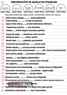 destekleyici ve açıklayıcı ifadeler