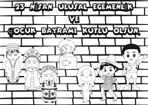 23 NİSAN GRAFFİTİ  ÇALIŞMAM(DEVAMI 15 SAYFA SAYFAMDA MEVCUTTUR)