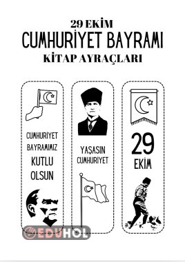 Cumhuriyet Bayramı Kitap Ayracı