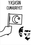 Cumhuriyet Bayramı Boyama Kağıdı