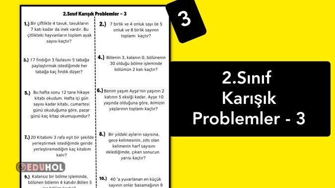 2.Sınıf Karışık Problemler - 3... · Eduhol - Etkinlik İndir Oyun Oyna ...