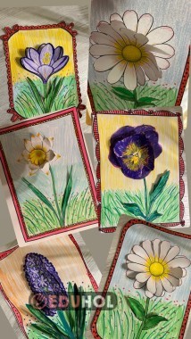 Kâğıtta Açan Boyutlu Çiçekler