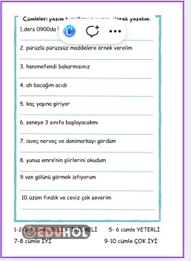 Noktalama İşaretleri Değerlendirme