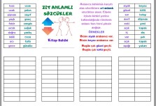 Zıt Anlam lı Sözcükler Mini Kitap