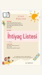 2. Sınıf İhtiyaç Listesi