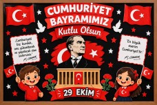Cumhuriyet Bayramı panosu 16 sayfa