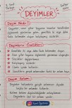 Deyimler Defter Notları ve Çalışma Kağıtları