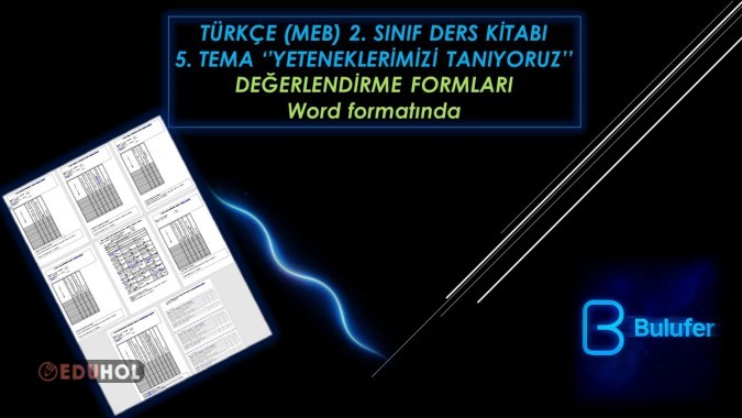 Türkçe MEB Ders Kitabı 5.Tema Değerlendirme Formları (Word )