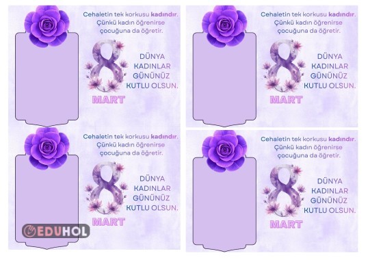 8 Mart Dünya Kadınlar Günü Kahve Kartı