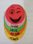 Harf,hece,kelime,cümle defter pano