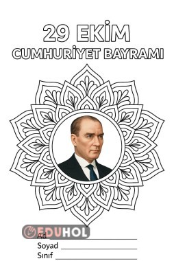 29 EKİM CUMHURİYET BAYRAMI BOYAMA SAYFASI