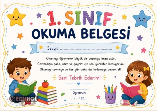 3 TANE OKUMA BELGESİ