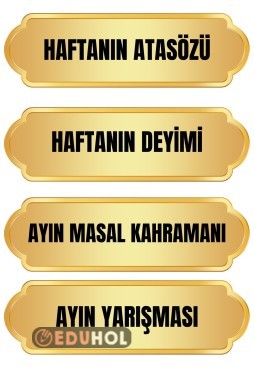 DİLİMİZİN ZENGİNLİKLERİ PANO BAŞLIKLARI