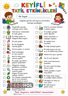 EĞİTİCİ TATİL ETKİNLİKLERİ