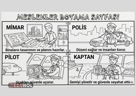 MESLEKLER BOYAMA SAYFASI