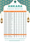ANKARA İMSAKİYE