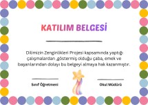 KATILIM BELGESİ