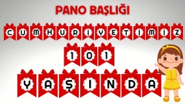 CUMHURİYET BAYRAMI PANO YAZISI