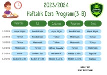 Haftalık Ders Programı(2023-2024)
