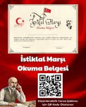 105. Yıla Özel İstiklal Marşı Okuma Belgesi