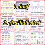 1. Sınıf 2. Ara Tatil Ödevi
