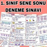 1.Sınıf Sene Sonu Deneme Sınavı