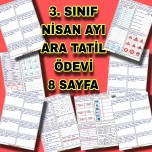 3.Sınıf Nisan Ara Tatil Ödevi 1. Gün