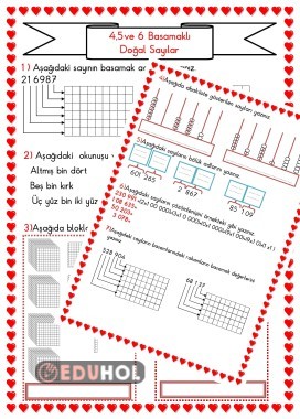 4,5 ve 6 BASAMAKLI DOĞAL SAYILAR