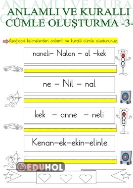 ANLAMLI VE KURALLI CÜMLE OLUŞTURMA 3