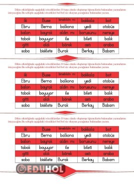 B Sesi Dikte Çalışması · Eduhol - Etkinlik İndir Oyun Oyna Test Çöz ...