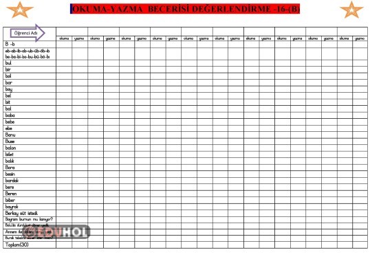 B Sesi Okuma-Yazma Becerisi De... · Eduhol - Etkinlik İndir Oyun Oyna ...