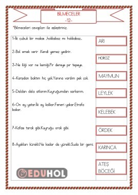 BİLMECELER 12