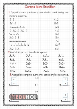 ÇARPMA İŞLEMİ ETKİNLİKLERİ-1-