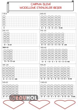ÇARPMA İŞLEMİ MODELLEME ETKİNLİKLERİ(BEŞER)