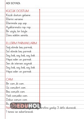 ÇİZGİLİ DEFTERE ALIŞTIRMA ETKİNLİĞİ 9