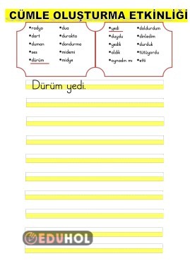 D SESİ CÜMLE OLUŞTURMA