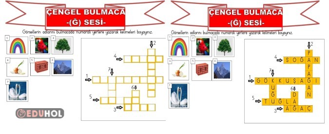 Ğ SESİ ÇENGEL BULMACA
