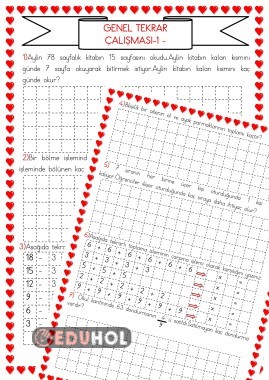 GENEL TEKRAR ÇALIŞMASI-1-(ÇARPMA,BÖLME.KESİRLER)
