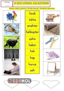 H SESİ GÖRSEL EŞLEŞTİRME