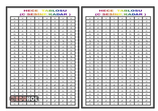 HECE TABLOSU-C SESİNE KADAR(Defter Çalışması)